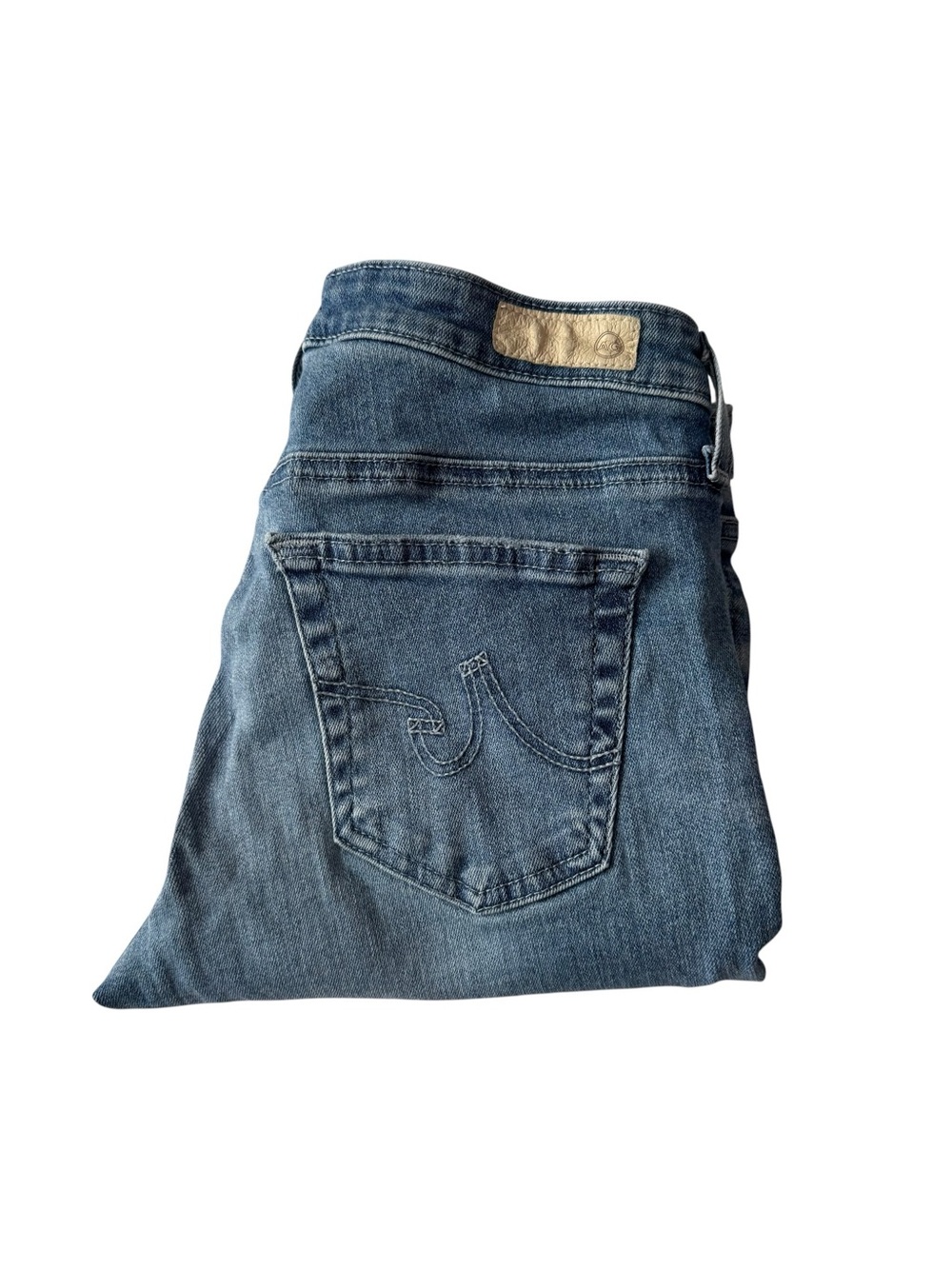 AG Adriano Goldschmied Distressed The Legging Ankle Jean Medium Wash Size 26
